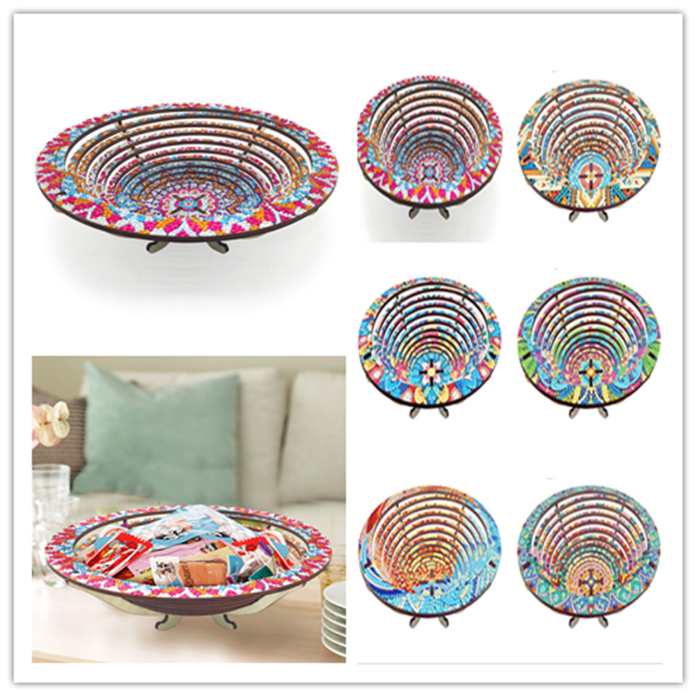 Resin Art Wooden Tray - Деревянная Мандала 5D поднос для алмазной