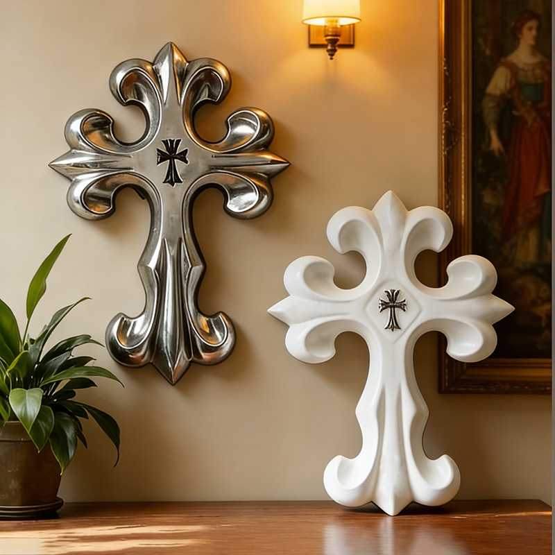 Resin Art On Wall - Ретро-кресты для декора стен в готическом