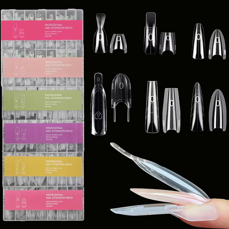 Resin Art Guide Free - 120/150/240 штук сэндвич-форм для наращивания ногтей