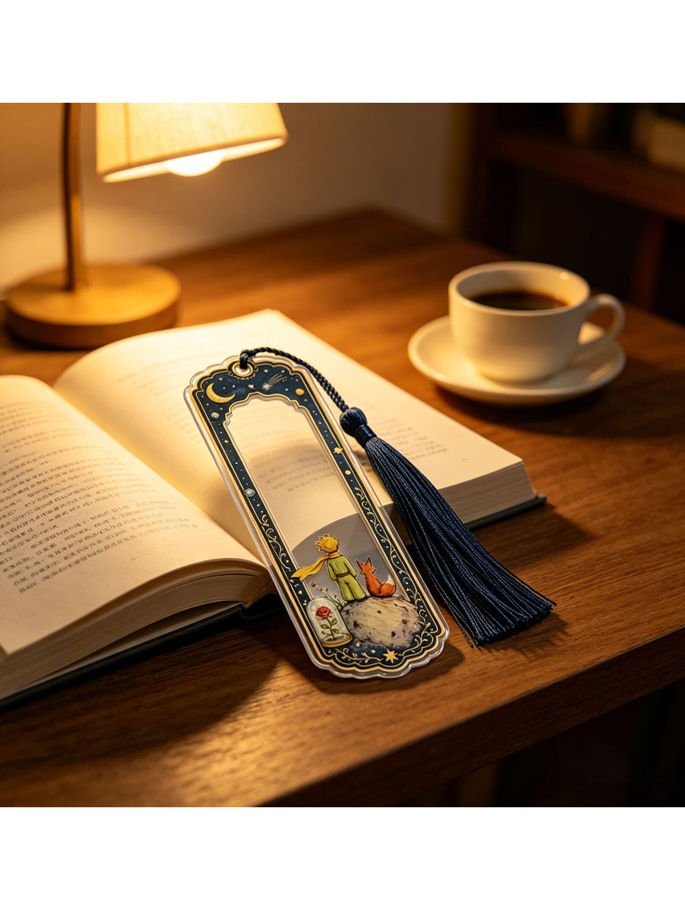 Resin Art Bookmark - 2D Прозрачная акриловая закладка с кисточкой,