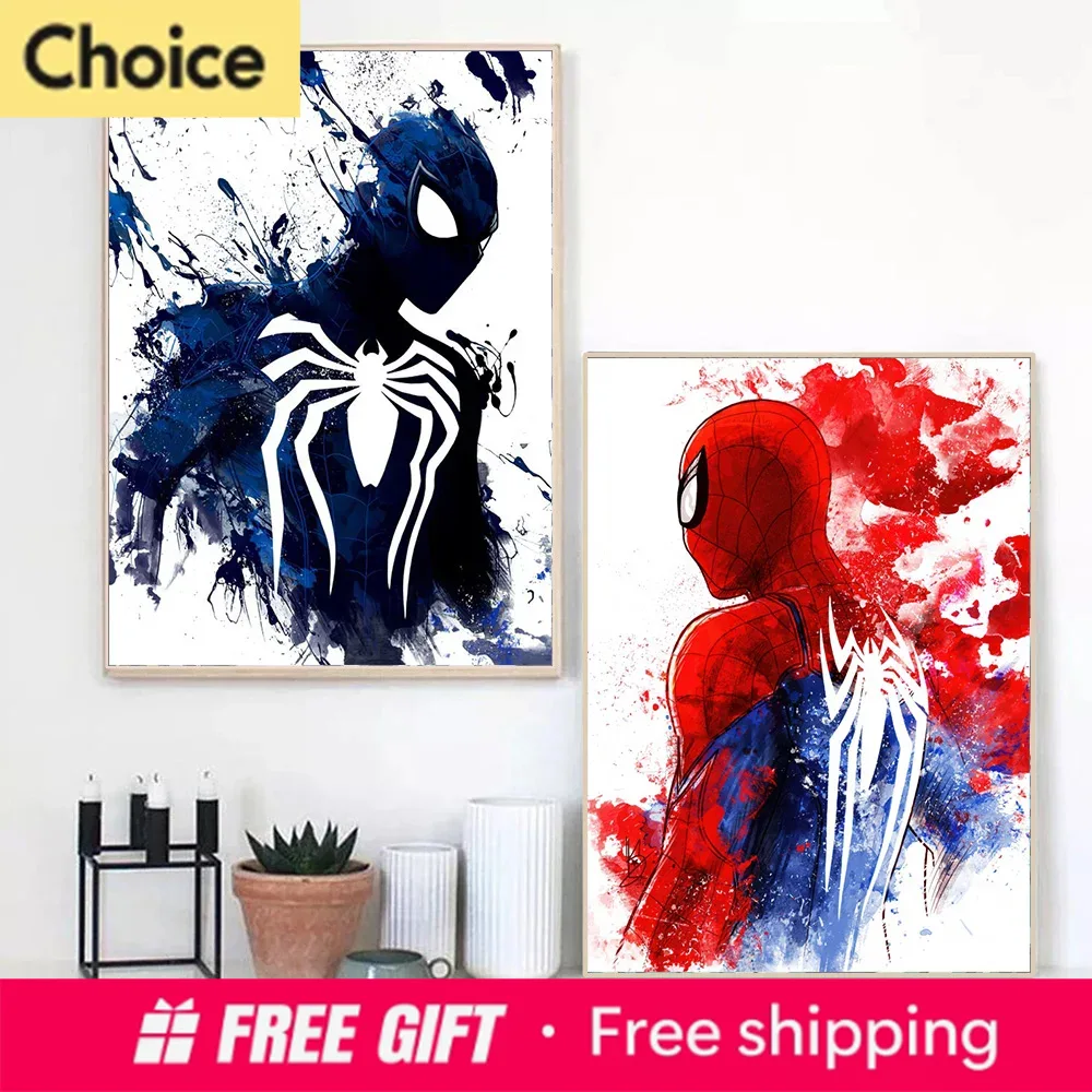 Resin Art On Wall - Акварельные постеры с Человеком-пауком из фильмов
