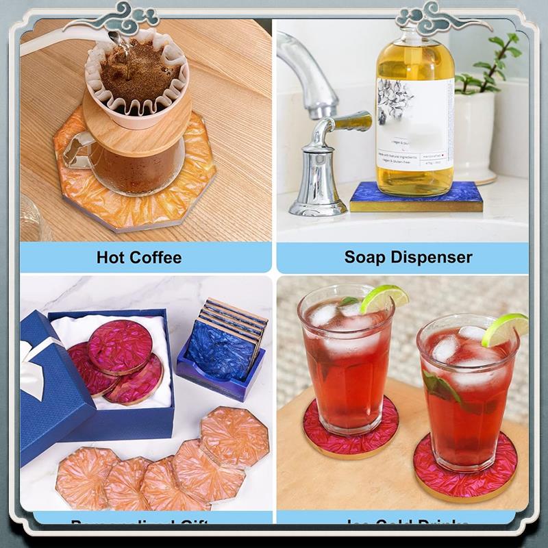 Coaster Mold Square - Прочные 18-комп. силиконовые формы для подставок