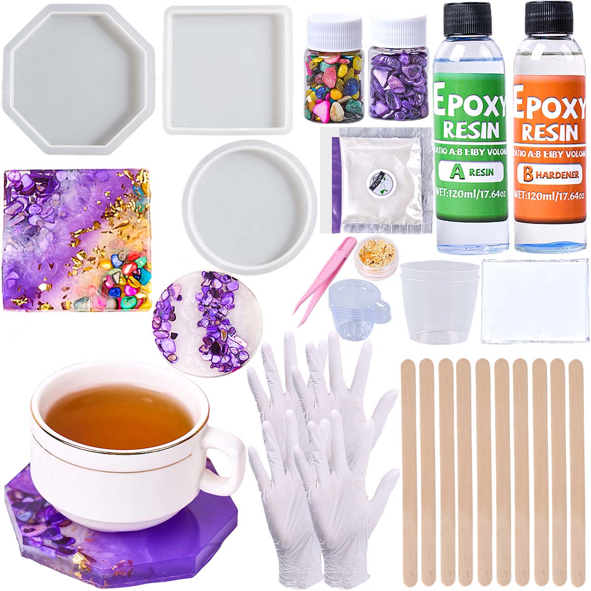 Epoxy Resin Ab - Набор для изготовления подставок из эпоксидной