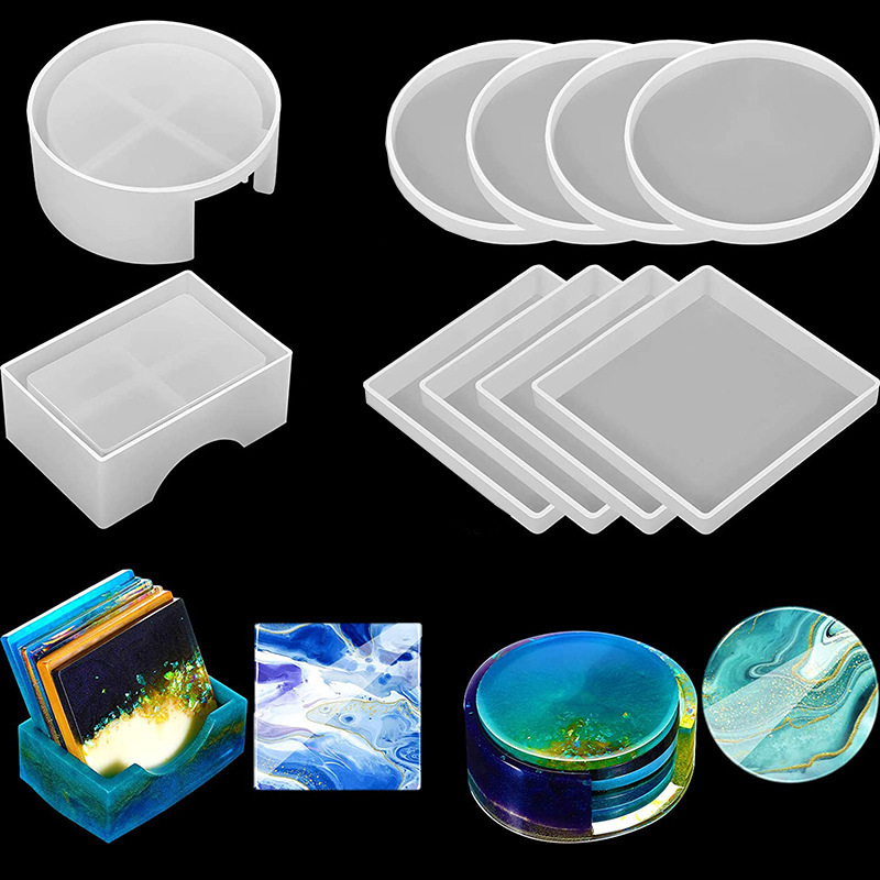 Coaster Mold Square - Круглая искусственная силиконовая форма «сделай сам»