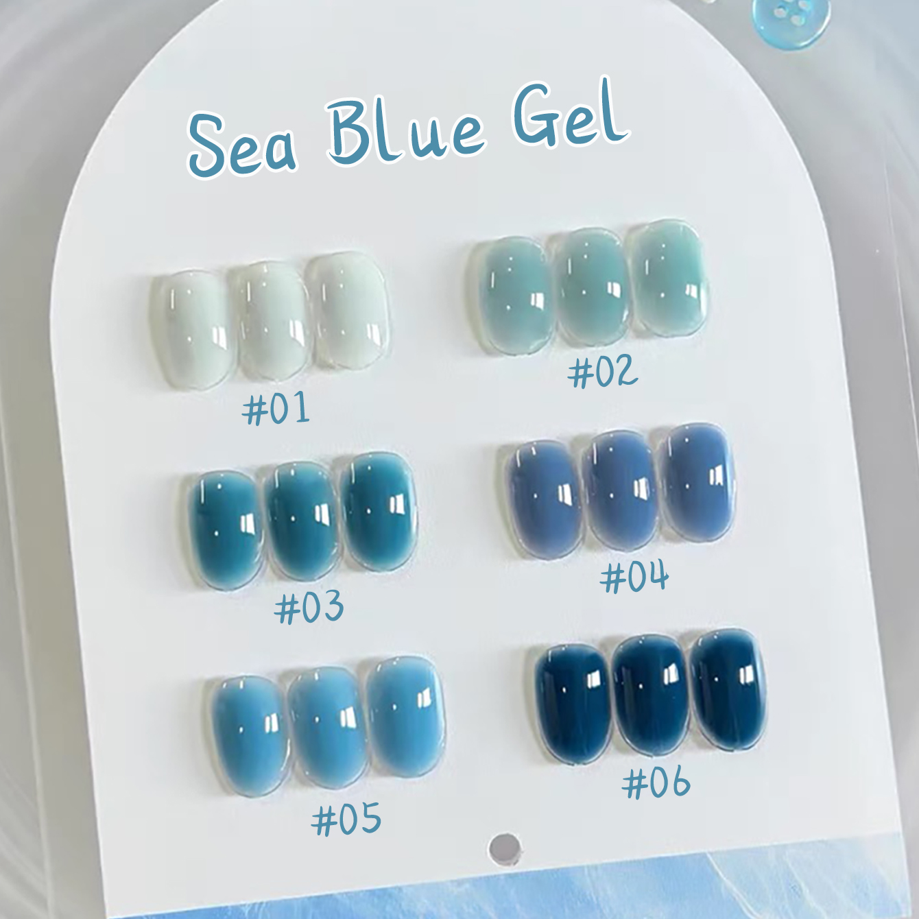 Resin Art All - 1-10 шт. WS Ice Transparent Blue