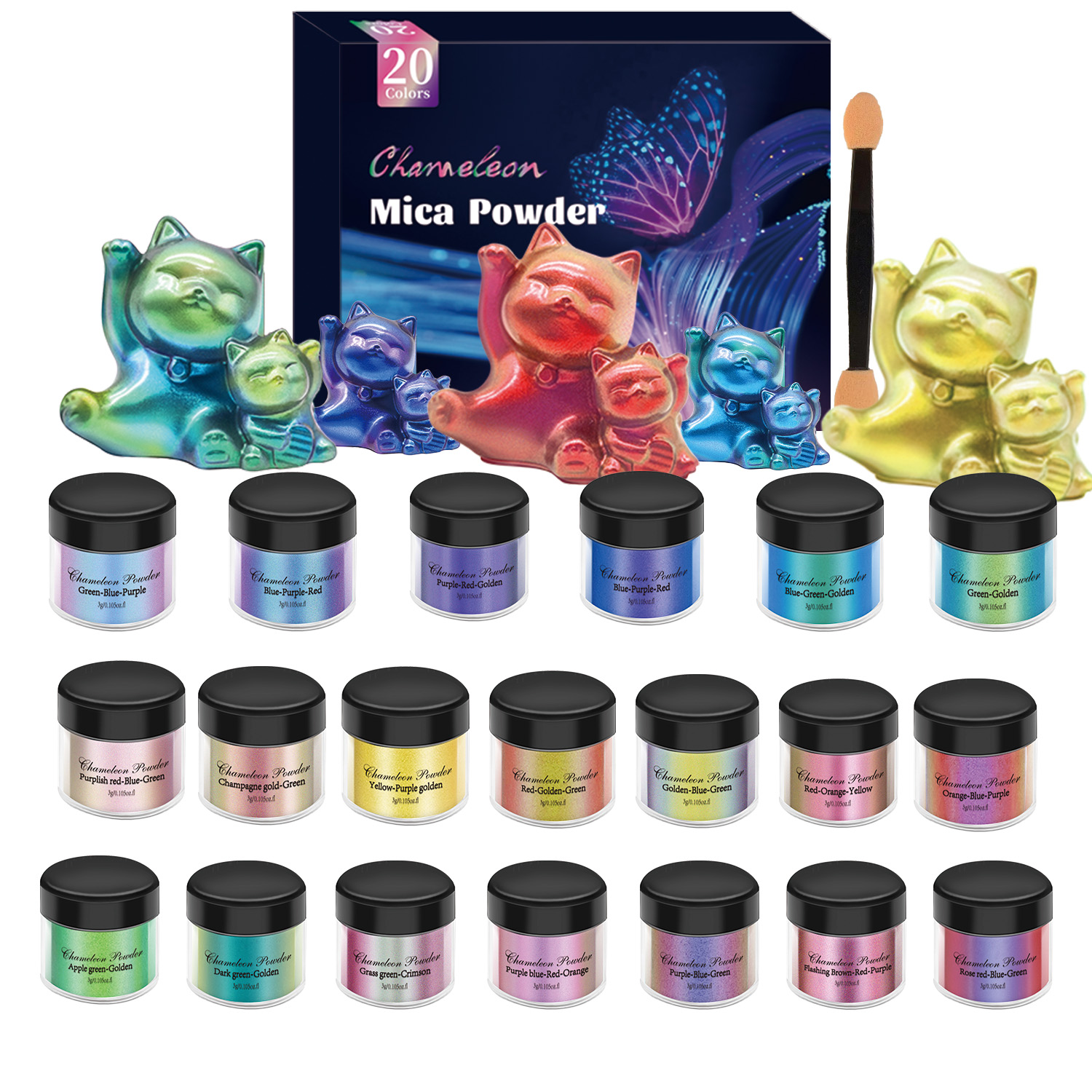Набор из 10/20 шт. пигментов-х – обзор и цена Glitter Powder Resin