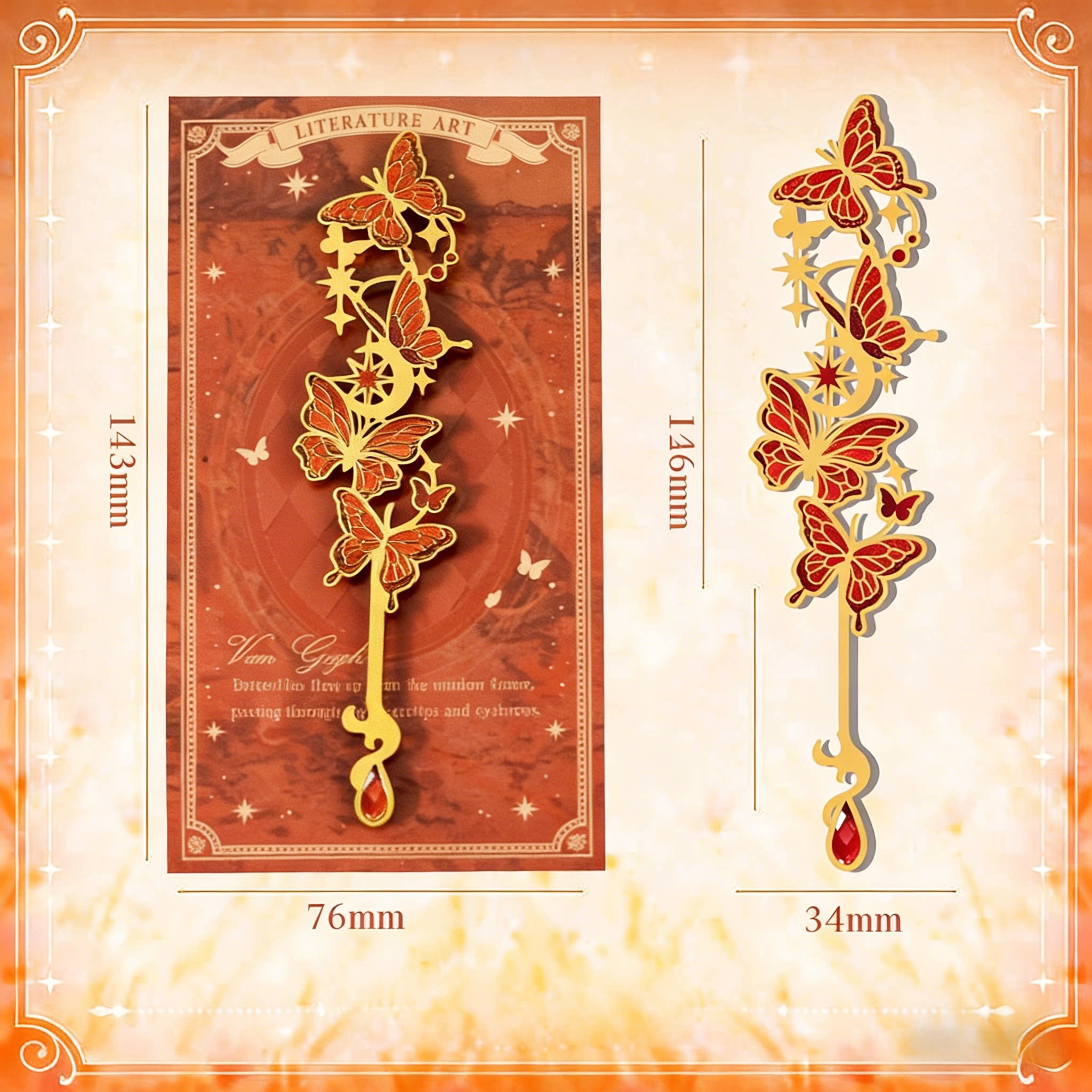 Металлическая закладка в форме – обзор и цена Resin Art Bookmark
