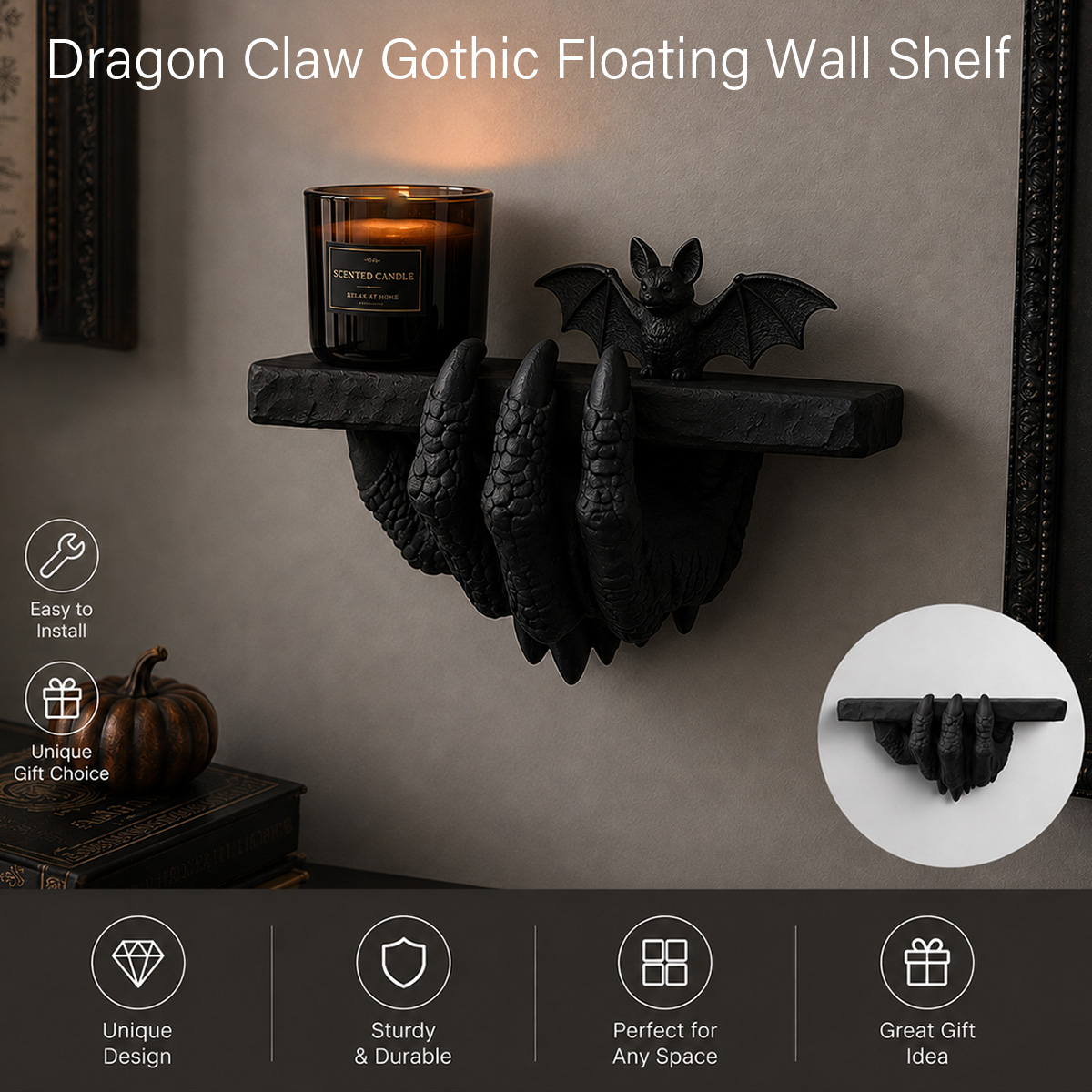 Настенная полка «Коготь темног – обзор и цена Resin Art On Wall