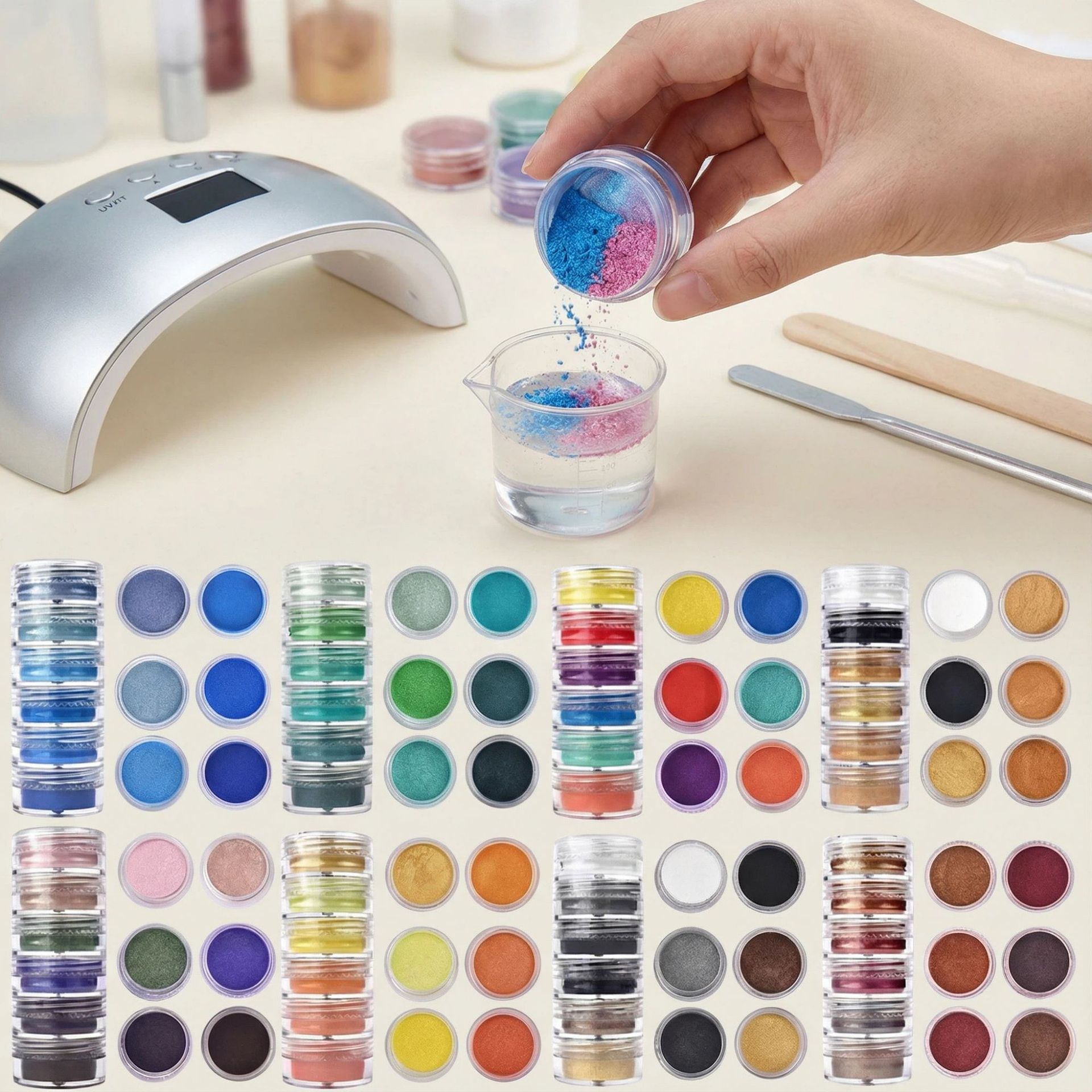 24/60 цветов перламутровой гли – обзор и цена Glitter Powder Resin