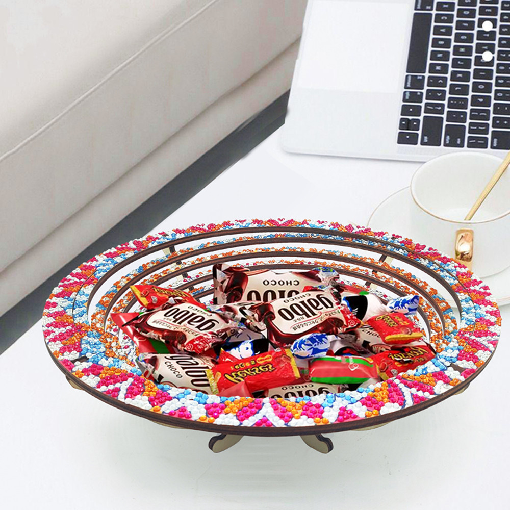 Деревянная Мандала 5D поднос д – обзор и цена Resin Art Wooden Tray