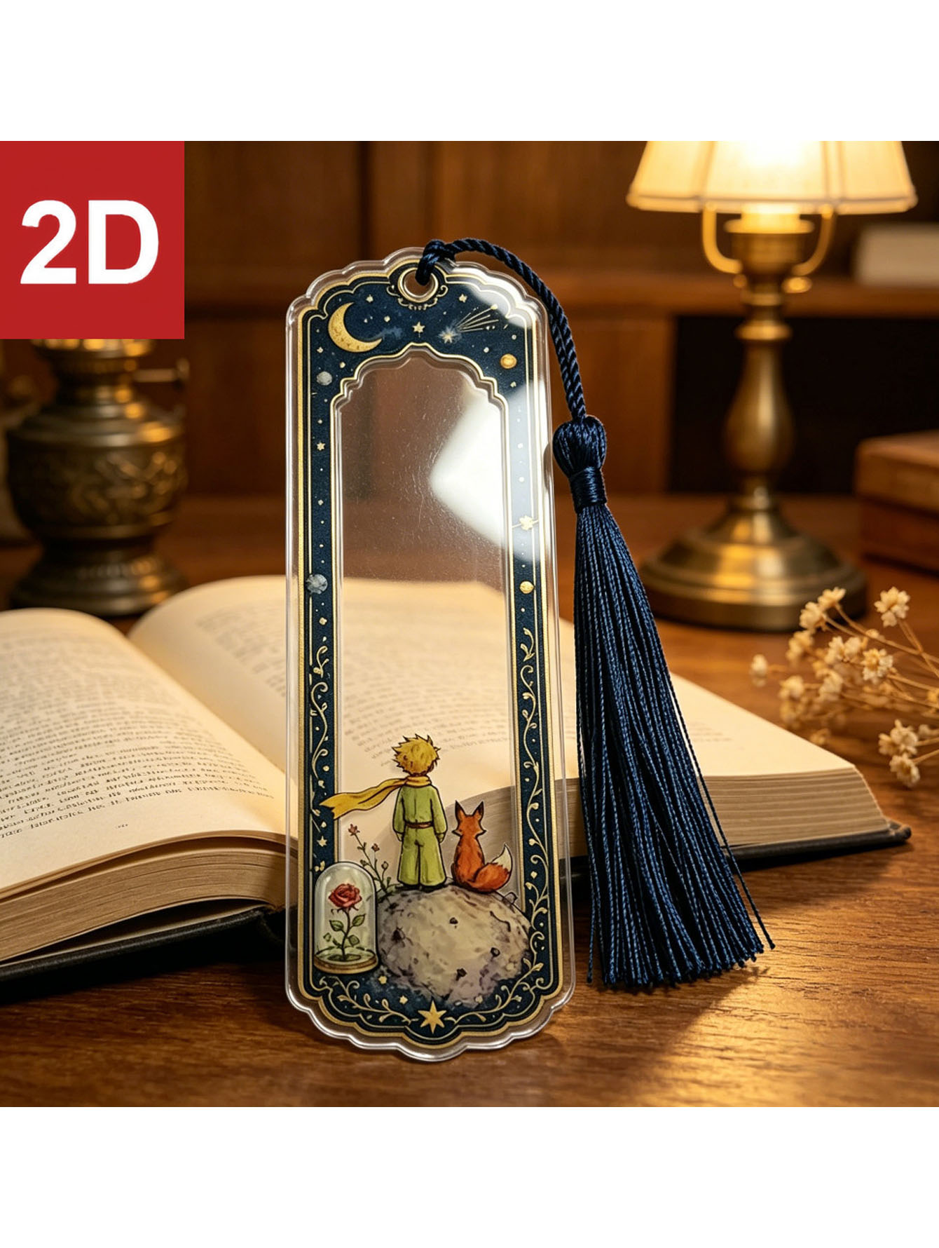 2D Прозрачная акриловая заклад – обзор и цена Resin Art Bookmark