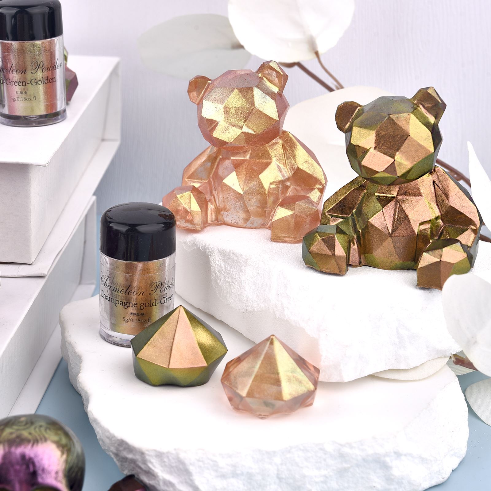 Зеркальный пигмент-Хамелеон из – обзор и цена Glitter Powder Resin